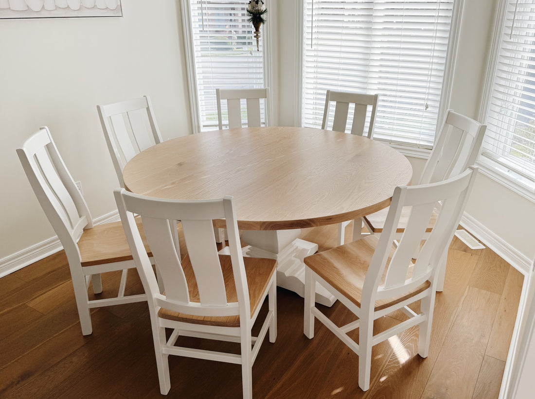 sustainably made solid wood dining table by Hockley Design